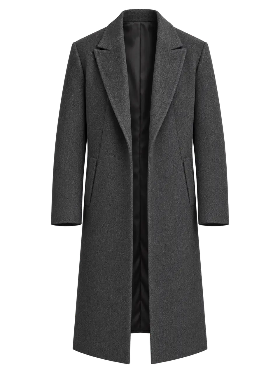 Charcoal Wool Overcoat