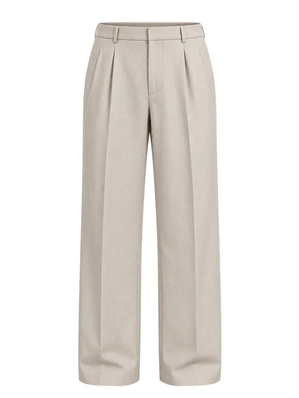 Stone Pleated Wide Trouser