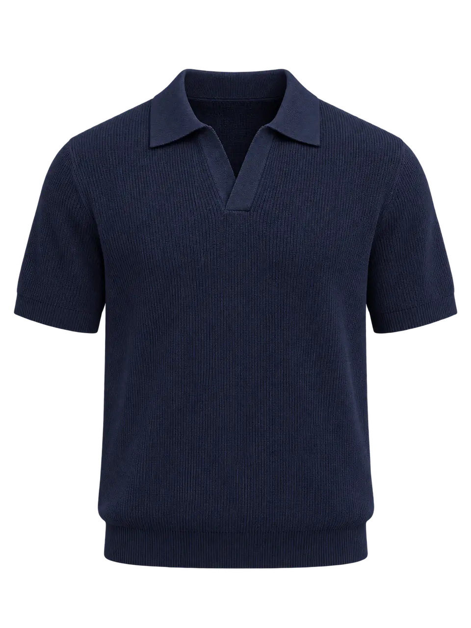 Navy Knitted Polo