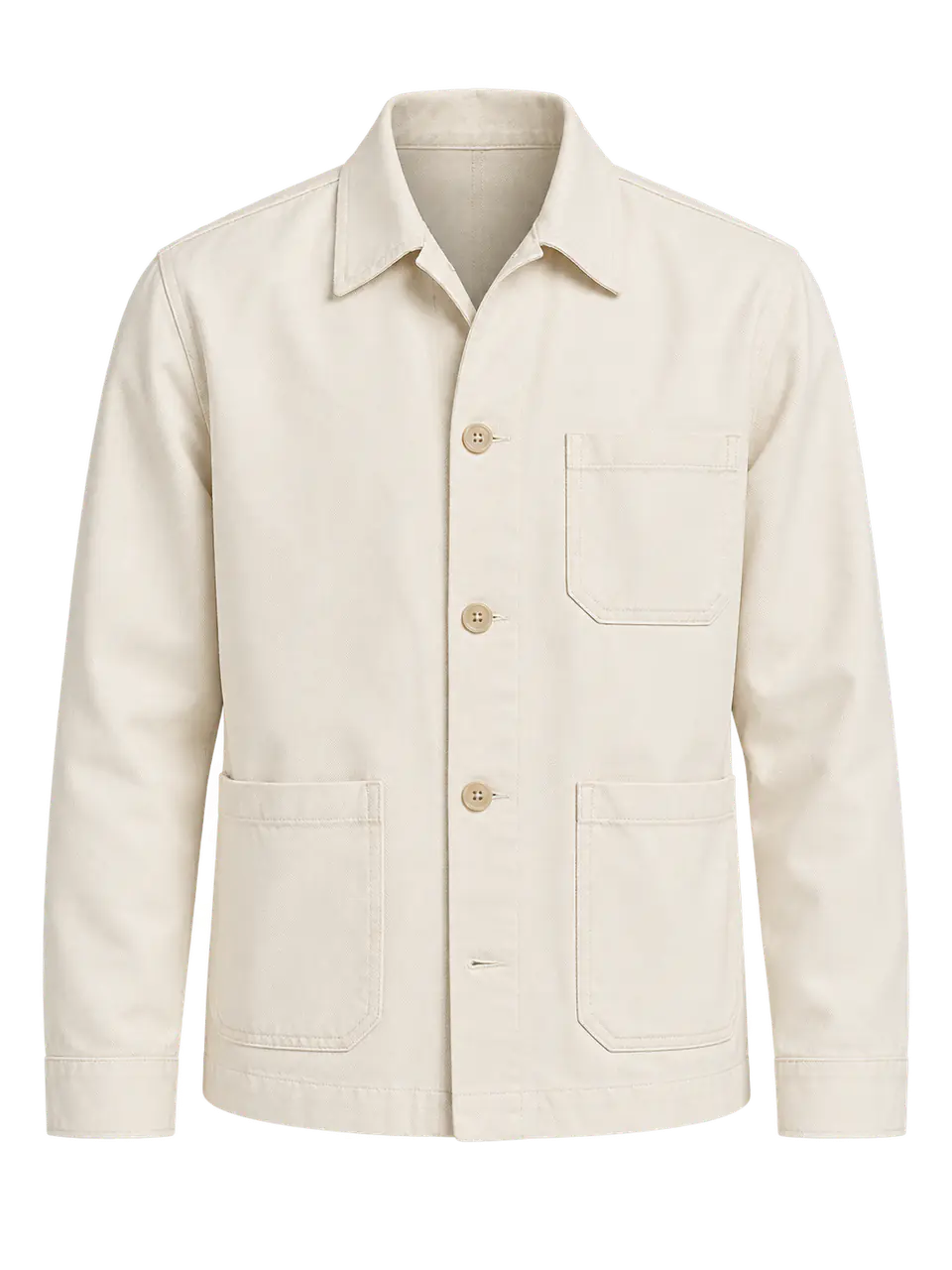 Ecru Canvas Chore Coat